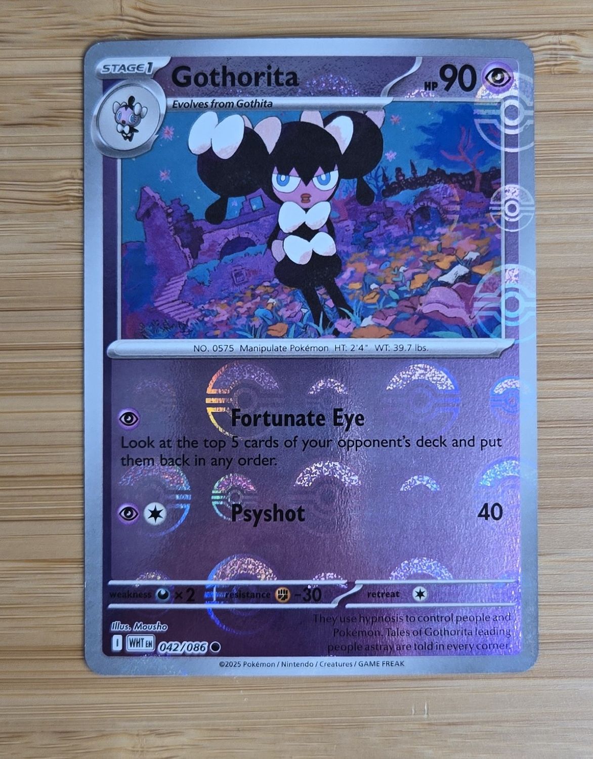 Gothorita (POKEBALL) - 042/086 - White Flare - NM