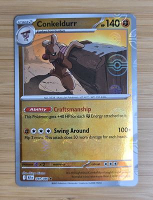 Conkeldurr (POKEBALL) - 049/086 - Black Bolt - NM