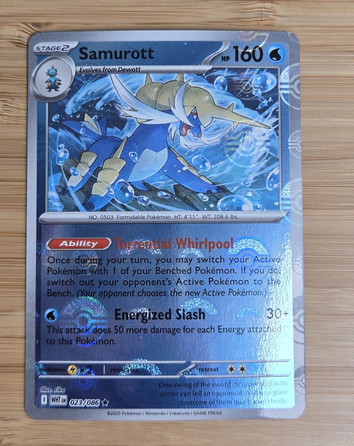 Samurott (POKEBALL) - 023/086 - White Flare - NM