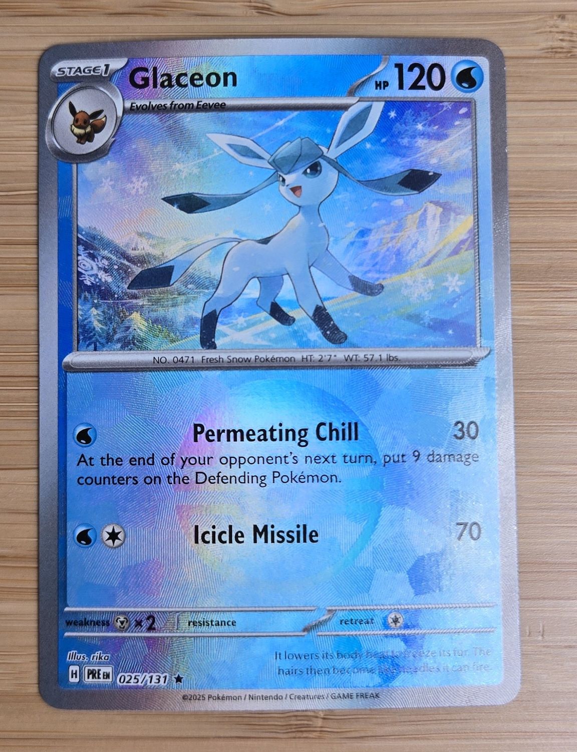 Glaceon (POKEBALL) - 025/131 - Prismatic Evolutions - NM