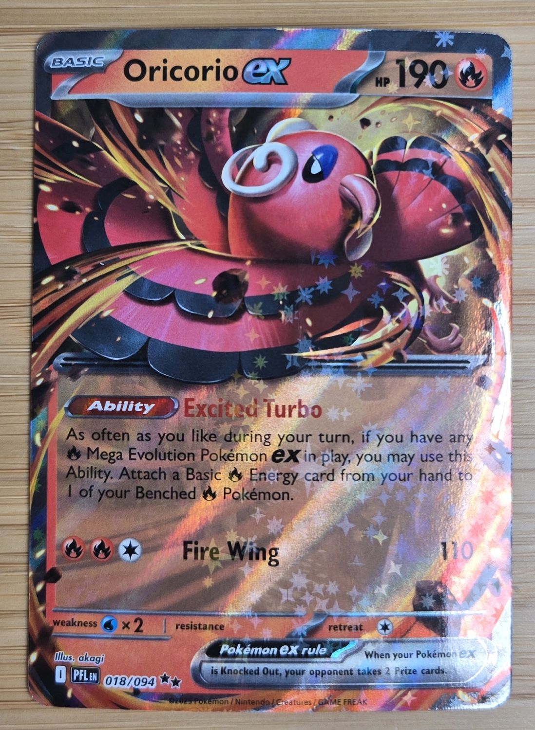 Oricorio EX - 018/094 - Phantasmal Flames - NM
