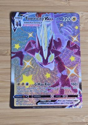 Toxtricity Vmax - SV113/SV122 - Shining Fates - NM Toxtricity Vmax - SV113/SV122 - Shining Fates - NM