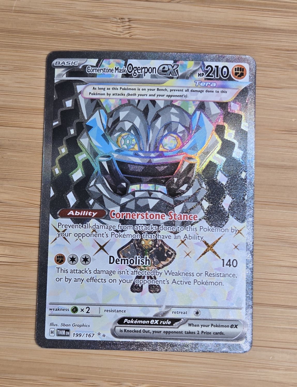 Cornerstone Mask Orgerpon ex - 199/167 - Twilight Masquerade - NM