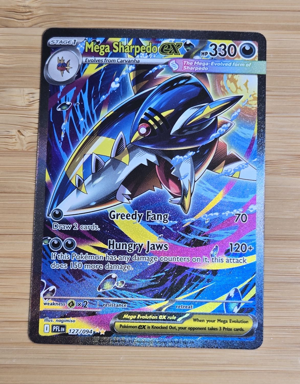 Mega Sharpedo ex - 127/094 - Phantasmal Flames - NM