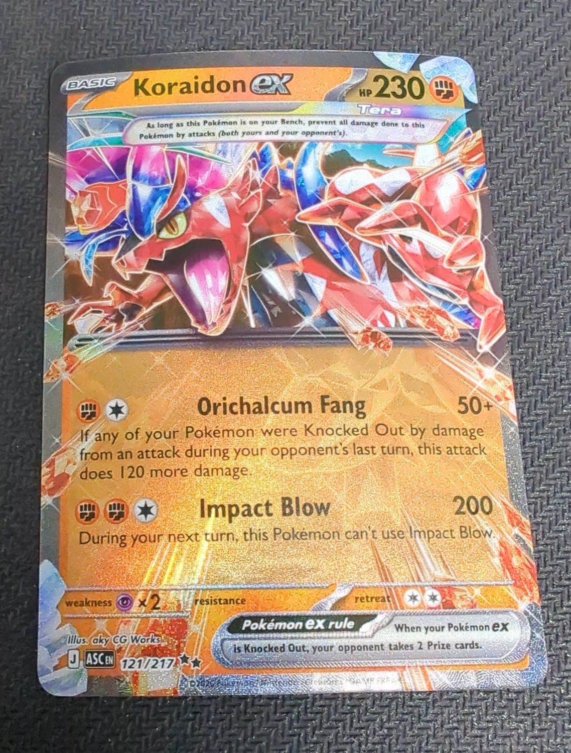 Koraidon EX - 121/217 - Ascended Heroes - NM