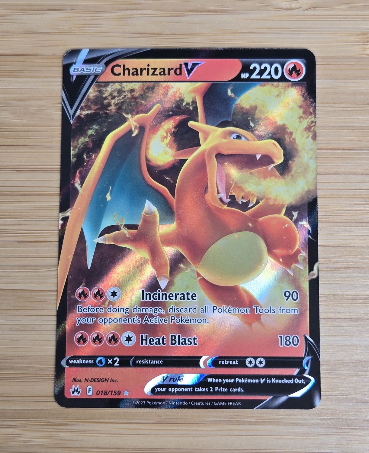 Charizard V - 018/159 - Crown Zenith