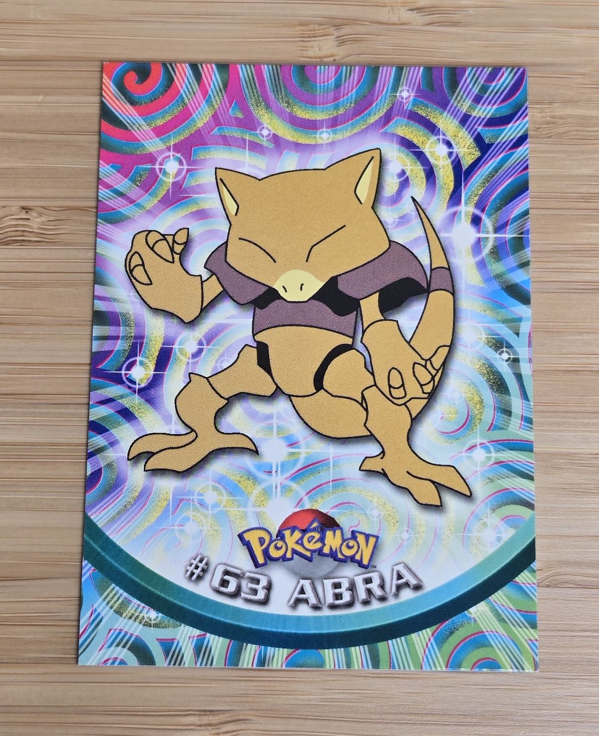 Abra - #63 - Topps Pokémon TV Animation - Black Logo - NM