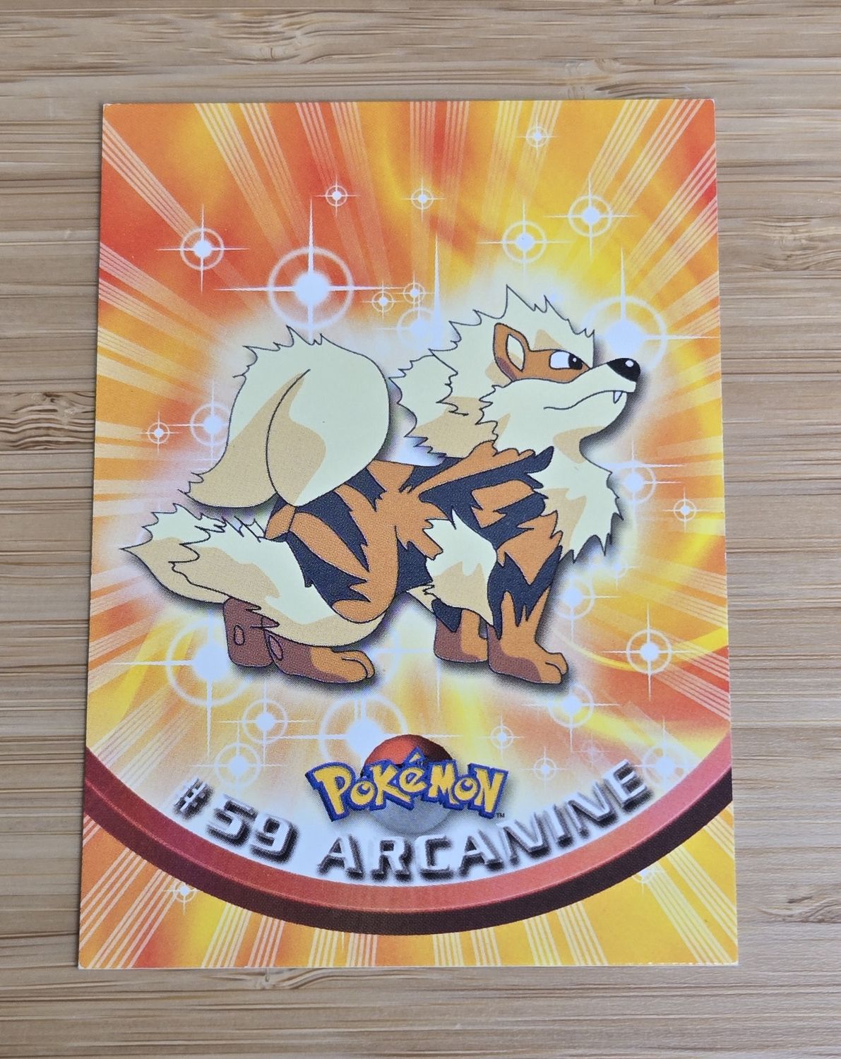 Arcanine - #59 - Topps Pokémon TV Animation - Black Logo - NM