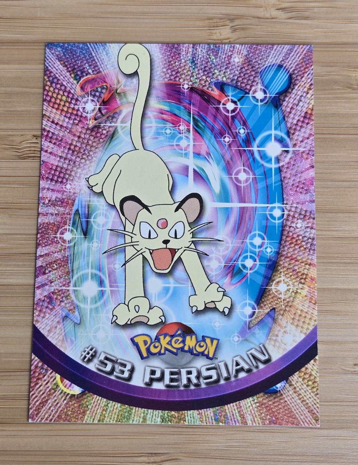 Persian - #53 - Topps Pokémon TV Animation - Black Logo - NM
