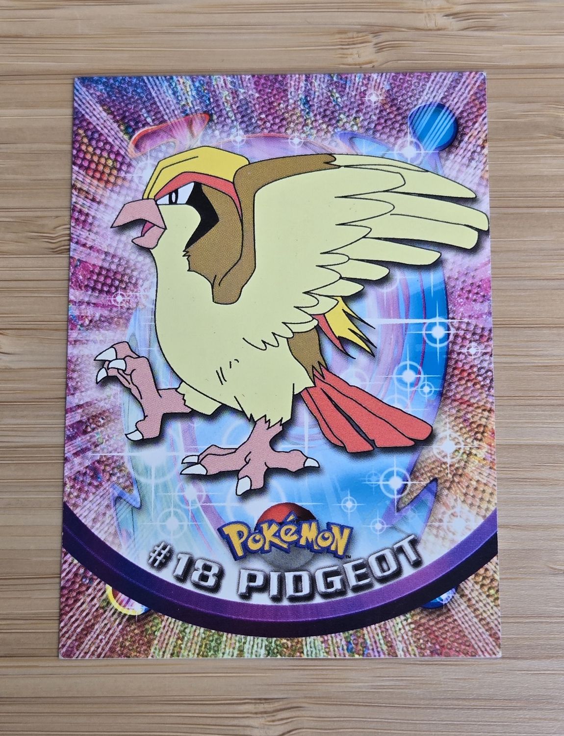 Pidgeot - #18 - Topps Pokémon TV Animation - Black Logo - NM