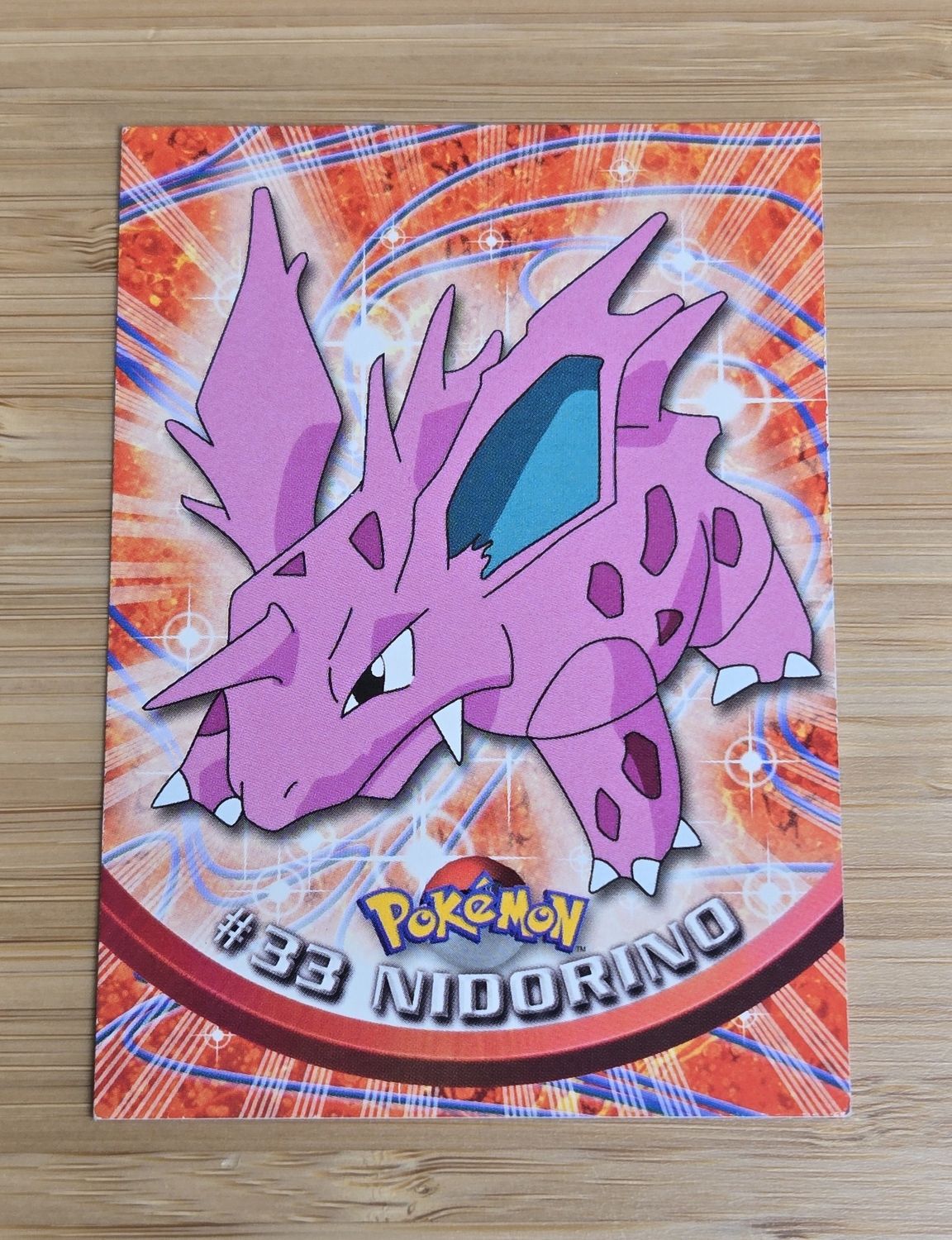 Nidorino - #33 - Topps Pokémon TV Animation - Black Logo - NM