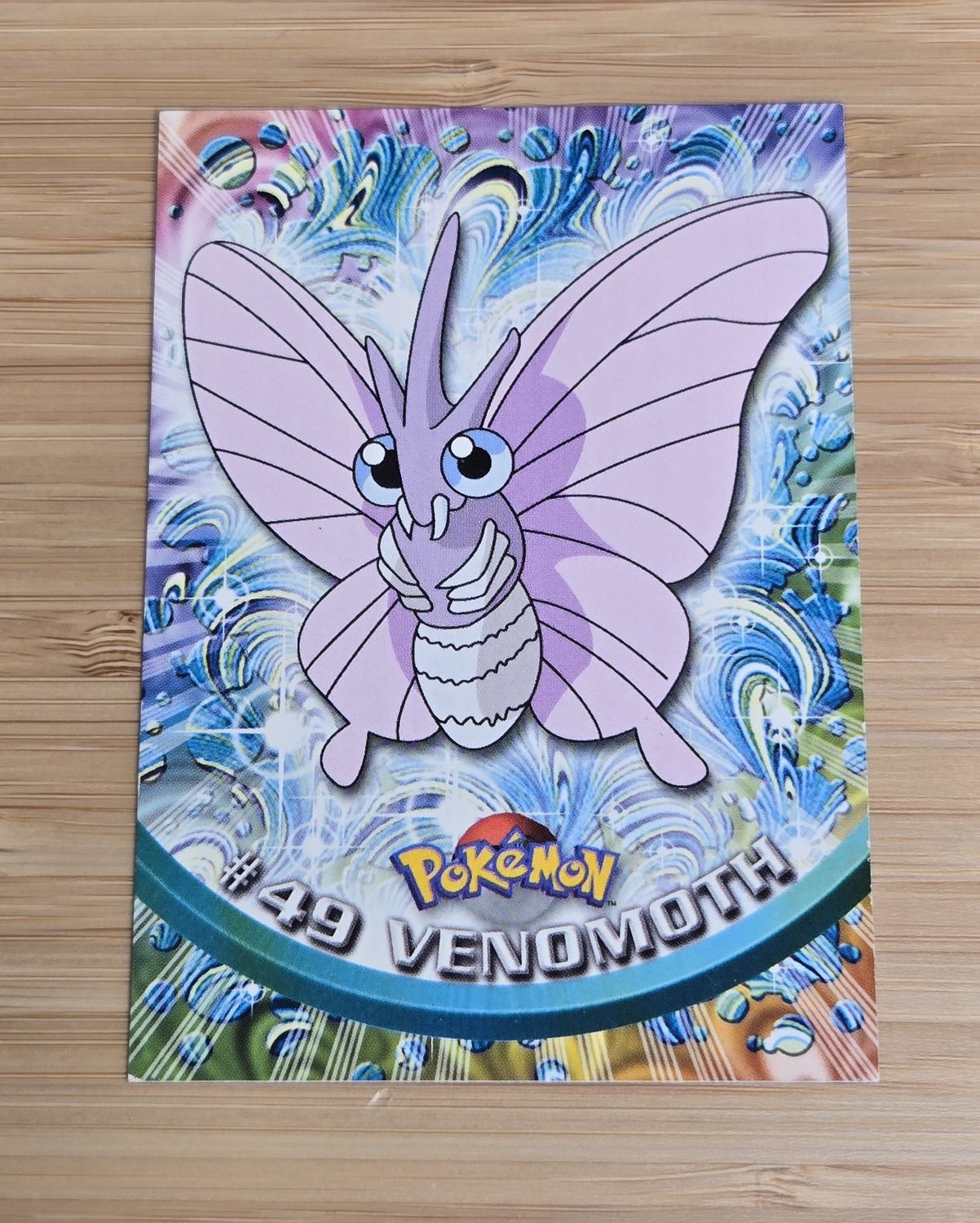 Venomoth - #49 - Topps Pokémon TV Animation - Red Logo - NM