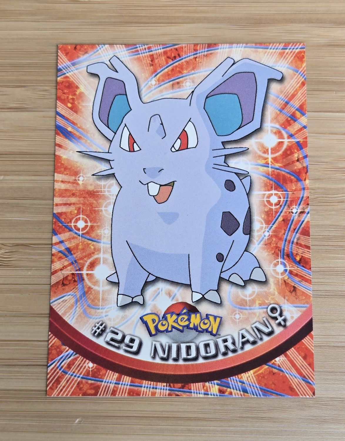 Nidoran (female) - #29 - Topps Pokémon TV Animation - Red Logo - NM