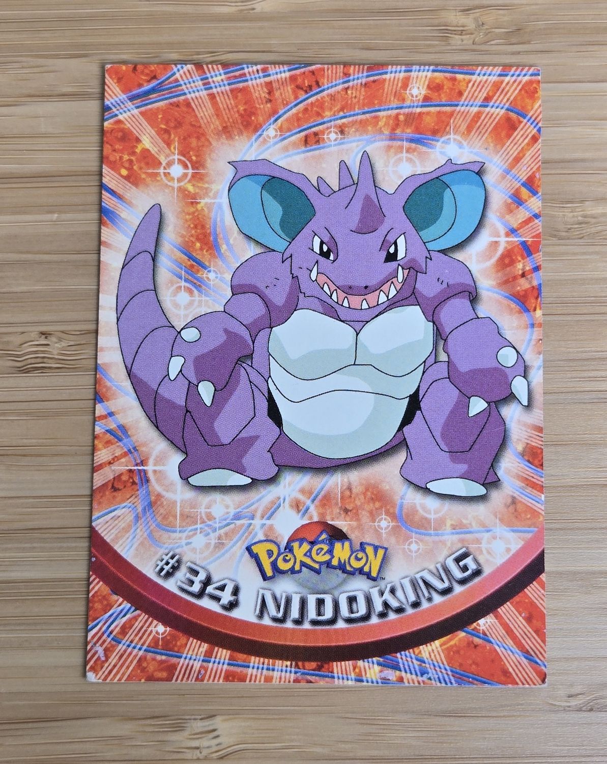 Nidoking - #34 - Topps Pokémon TV Animation - Red Logo - LP