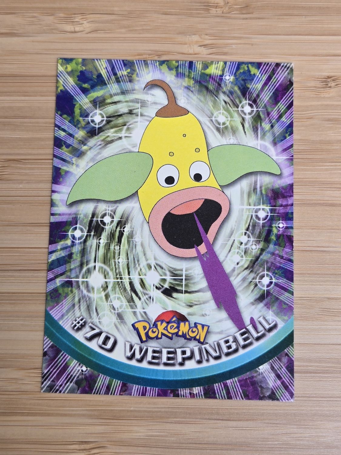 Weepinbell - #70 - Topps Pokémon TV Animation - Red Logo - NM