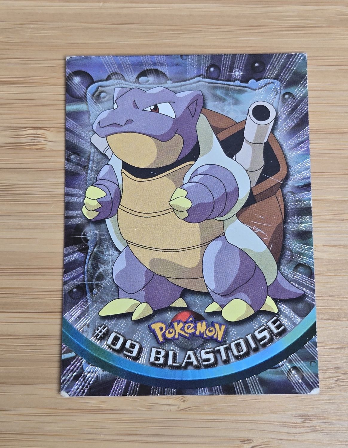 Blastoise Holo Rays - #09 - Topps Pokémon TV Animation - Black Logo - MP