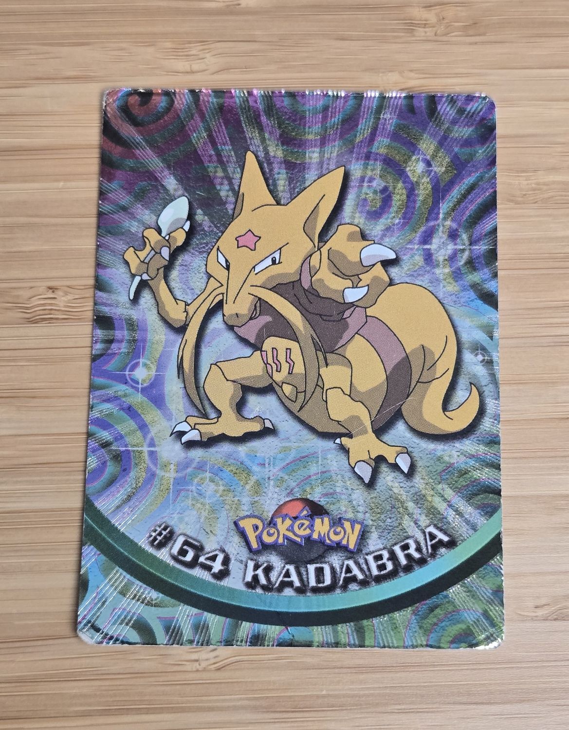Kadabra Holo Ray - #64 - Topps Pokémon TV Animation - Black Logo - MP