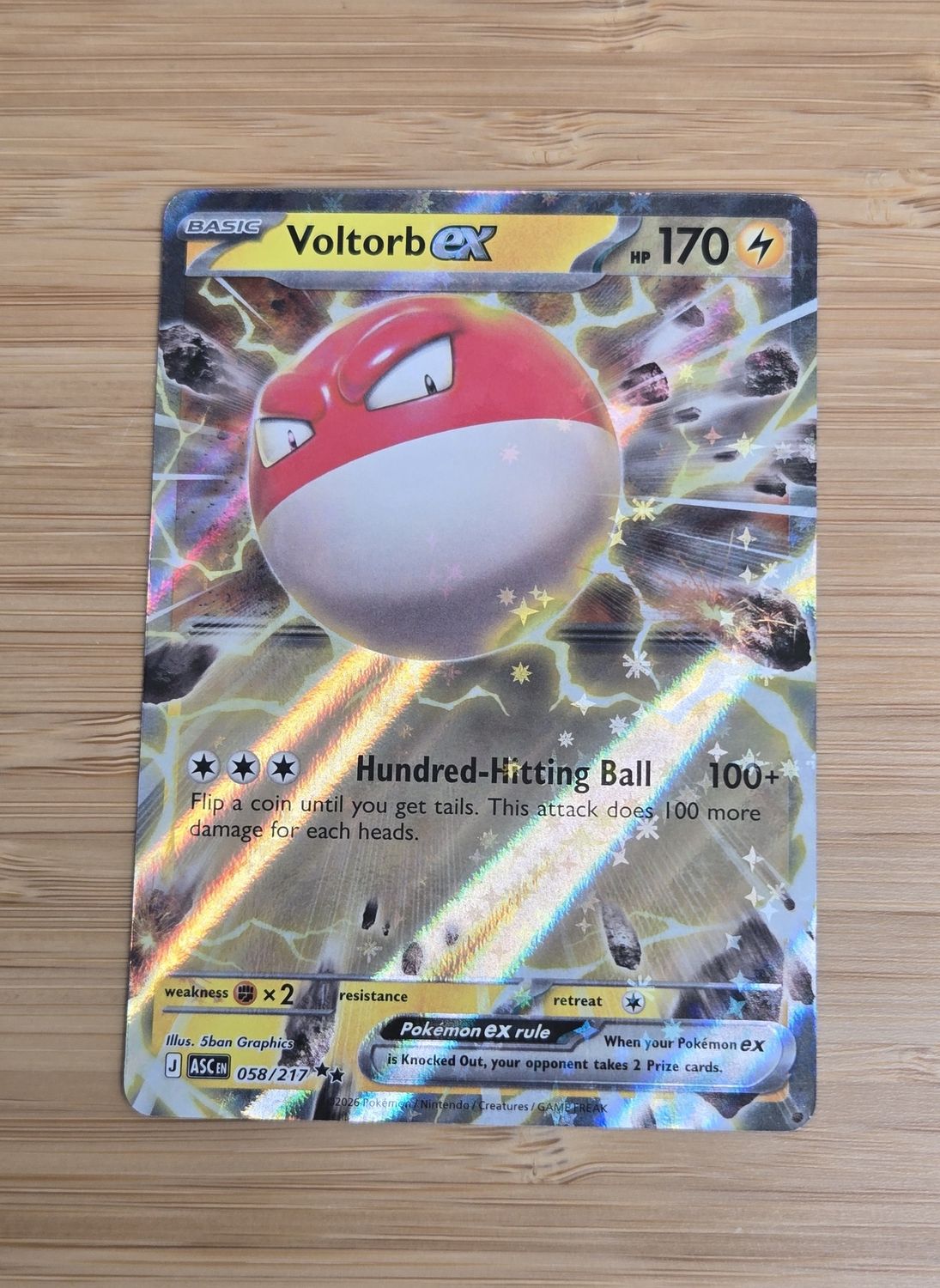 Voltorb ex - 058/217 - Ascended Heroes - NM
