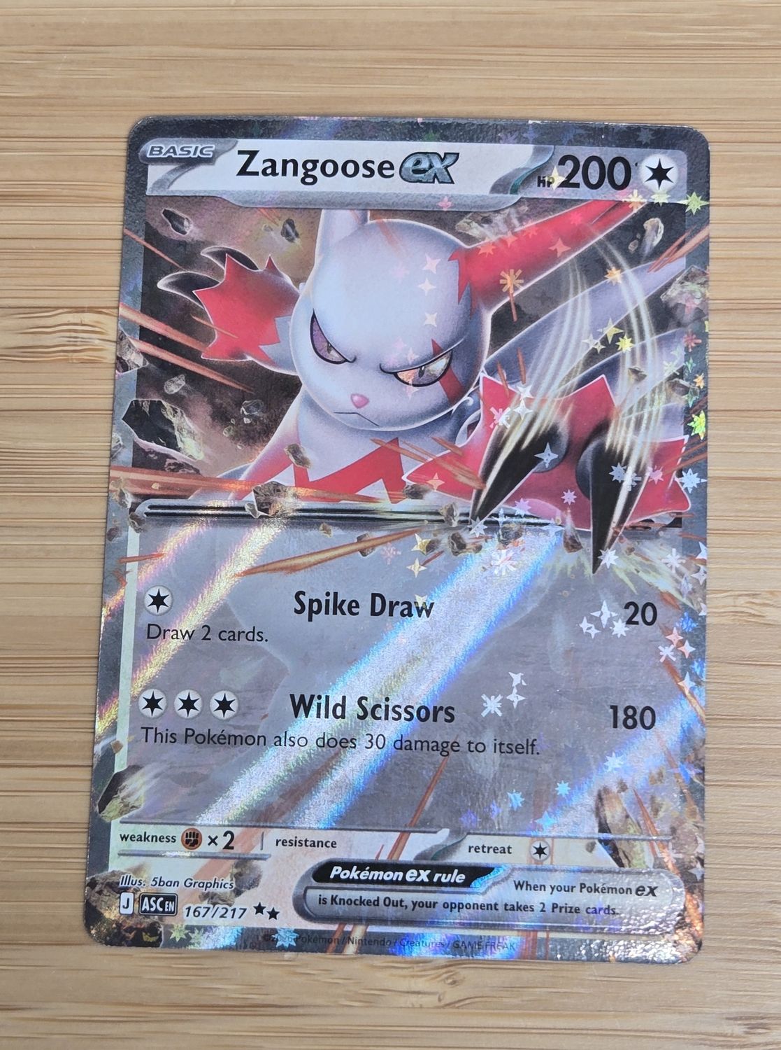 Zangoose ex - 167/217 - Ascended Heroes - NM