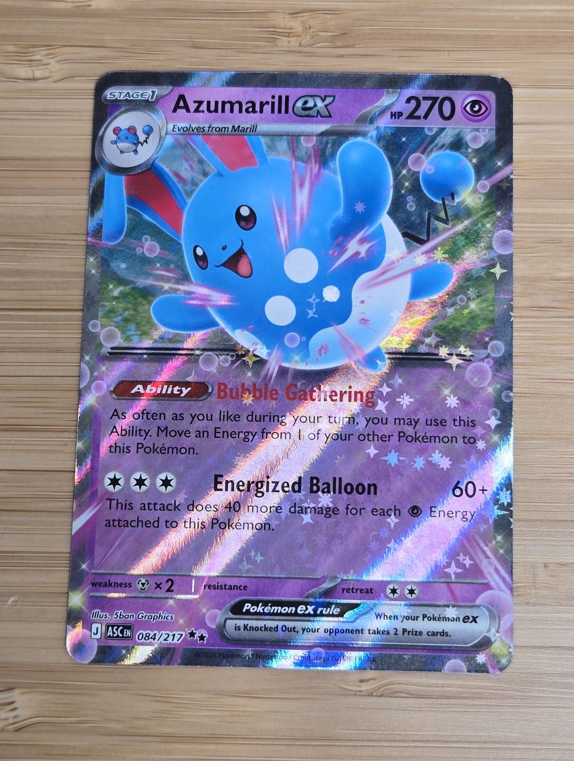 Azumarill ex - 084/217 - Ascended Heroes - NM