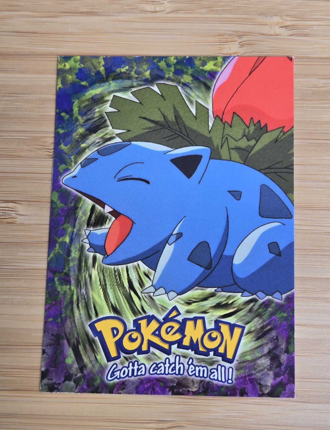 Ivysaur - E2 of 12 - Topps Pokémon TV Animation - Blue Logo - NM