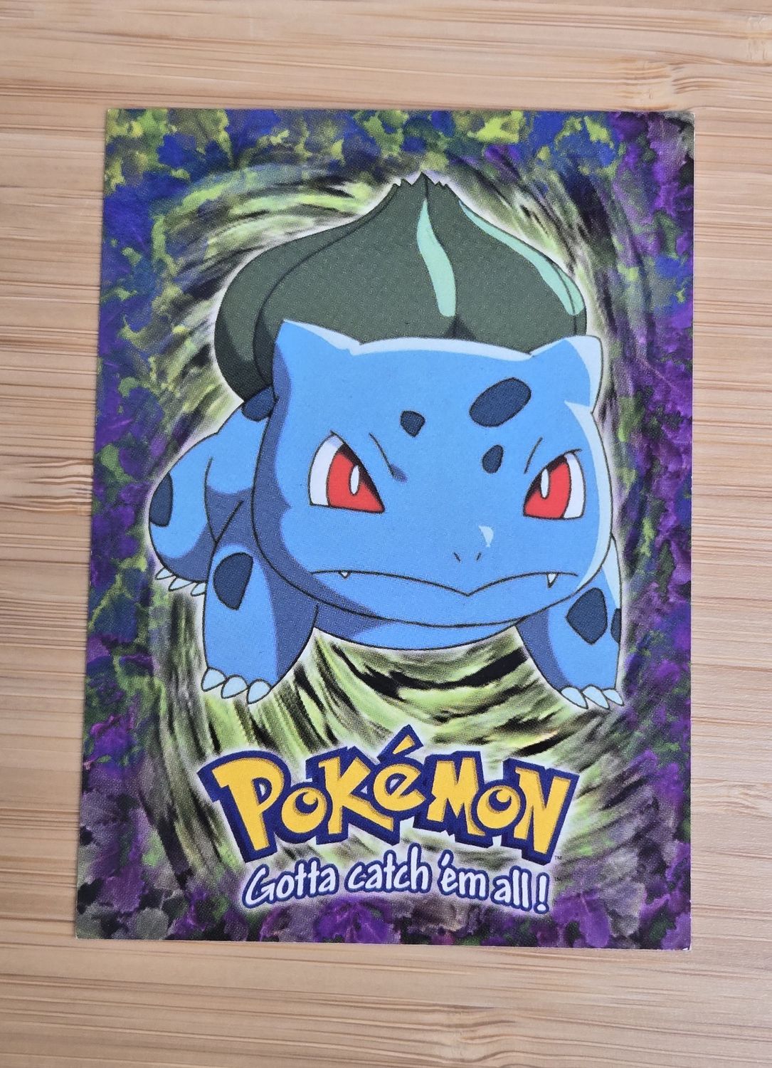 Bulbasaur - E1 of 12 - Topps Pokémon TV Animation - Blue Logo - NM