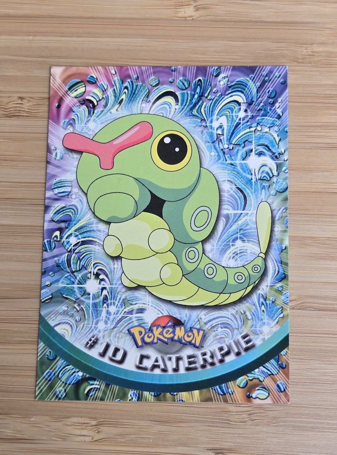 Caterpie - #10 - Topps Pokémon TV Animation - Blue Logo - NM