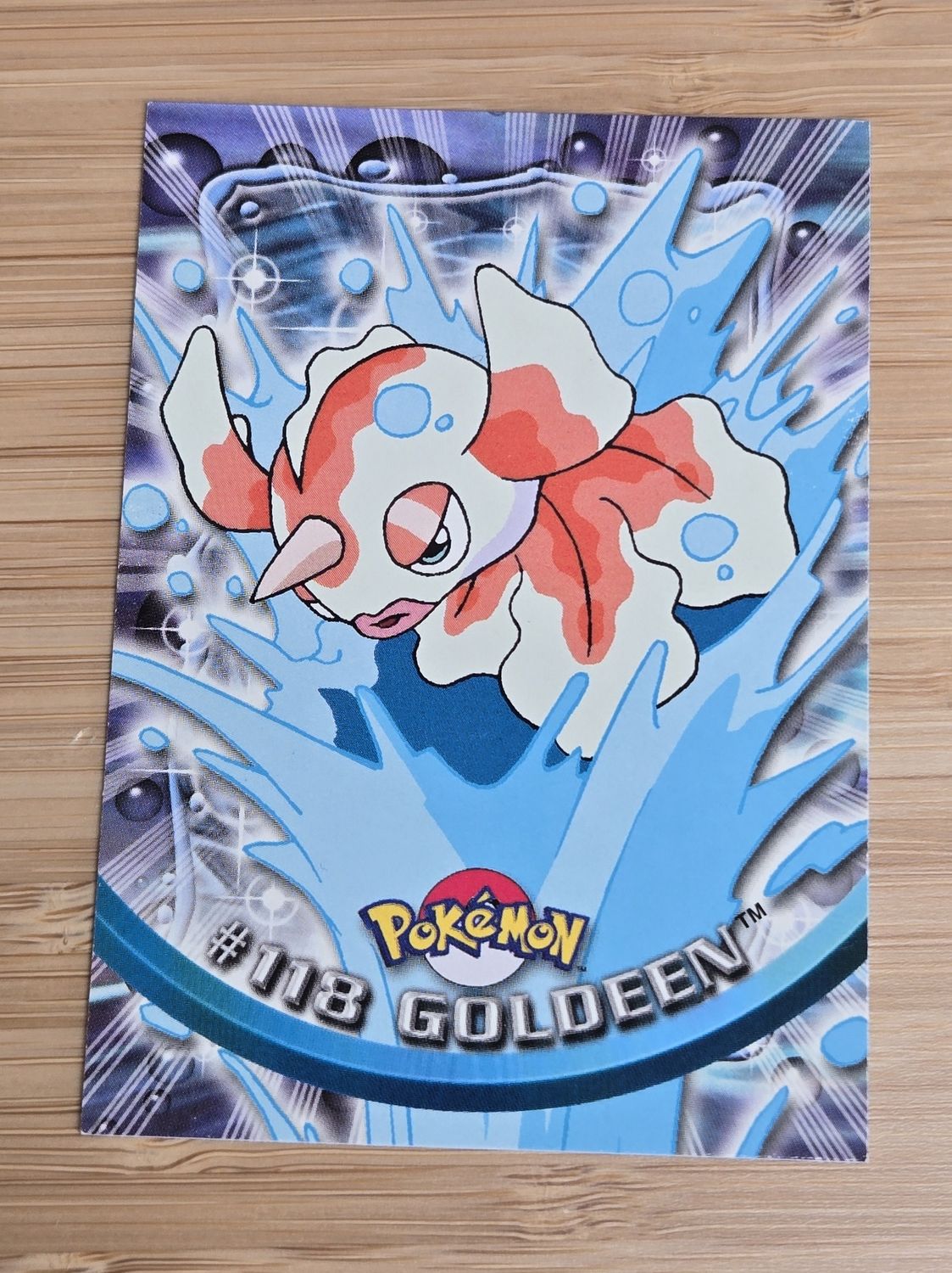 Goldeen - #118 - Topps Pokémon TV Animation - Blue Logo - NM