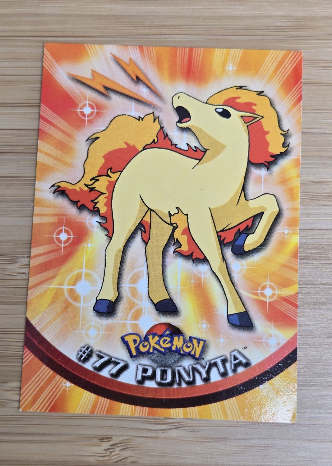 Ponyta - #77 - Topps Pokémon TV Animation - Blue Logo - NM