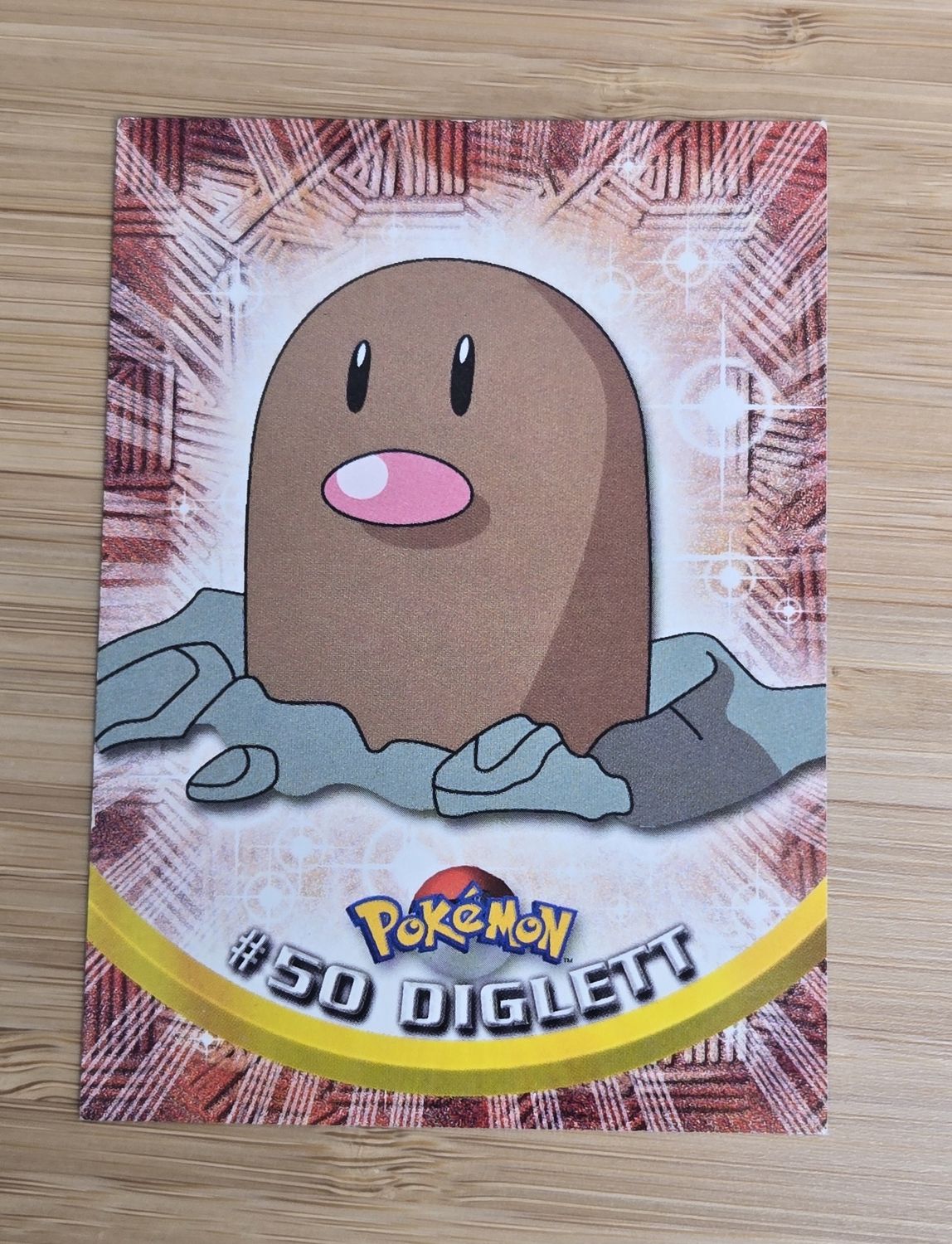 Diglett - #50 - Topps Pokémon TV Animation - Blue Logo - NM