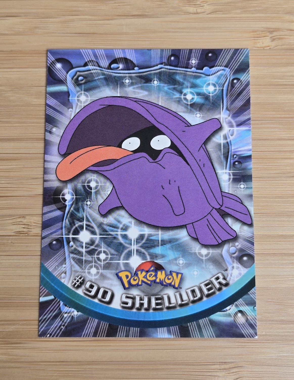 Shellder - #90 - Topps Pokémon TV Animation - Blue Logo - NM