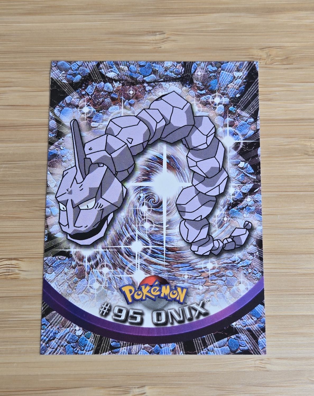 Onix - #95 - Topps Pokémon TV Animation - Blue Logo - NM