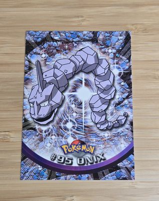 Onix - #95 - Topps Pokémon TV Animation - Blue Logo - NM