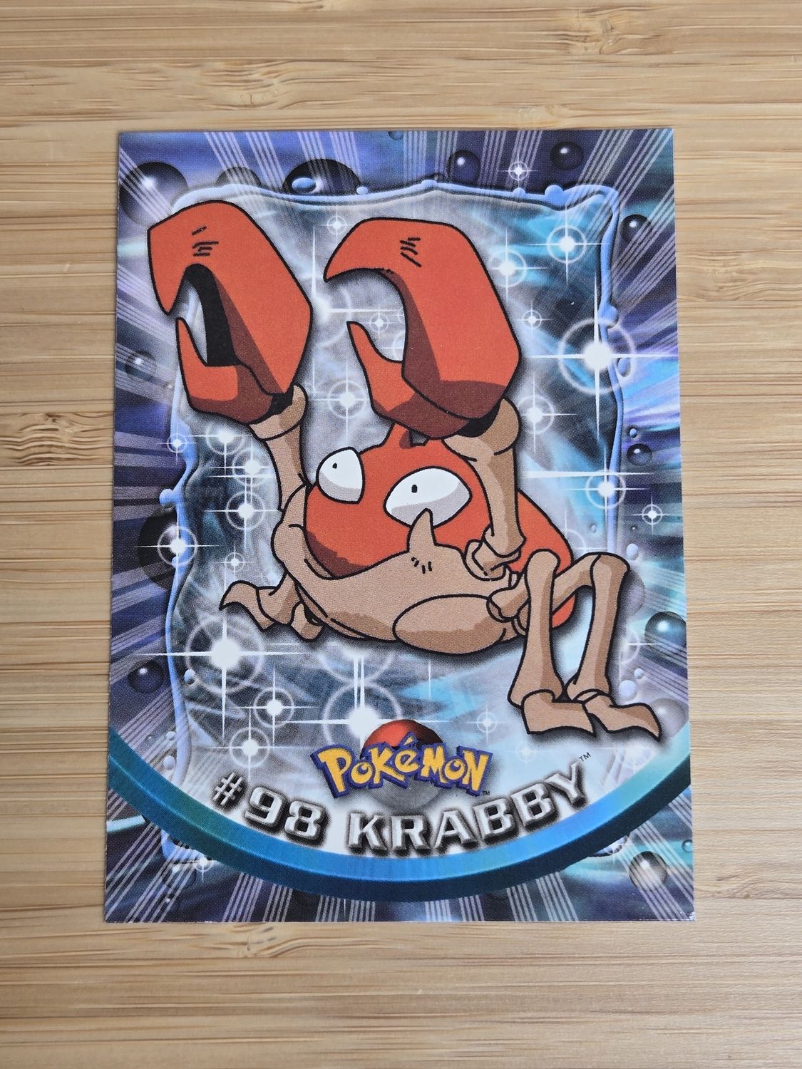 Krabby - #98 - Topps Pokémon TV Animation - Blue Logo - NM