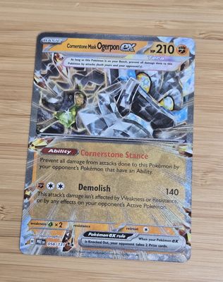Cornerstone Mask Ogerpon ex - 058/131 - Twilight Masquerade - NM