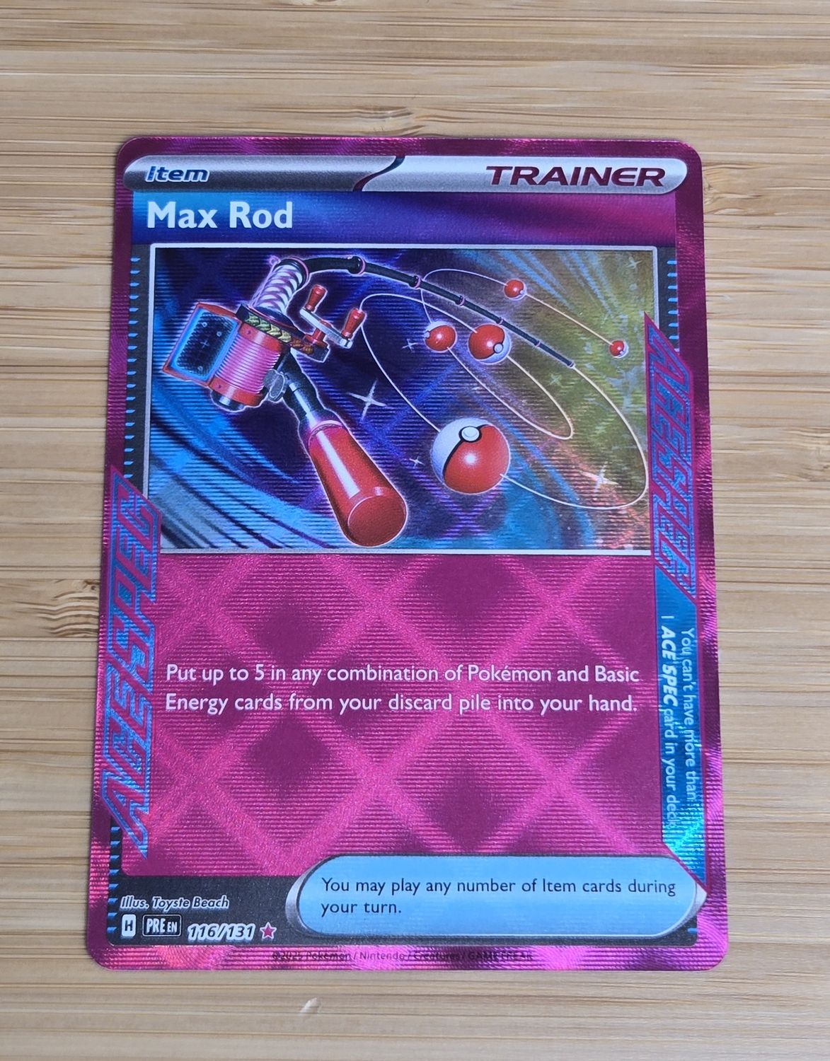 Max Rod - 116/131 - Prismatic Evolutions - NM Max Rod - 116/131 - Prismatic Evolutions - NM