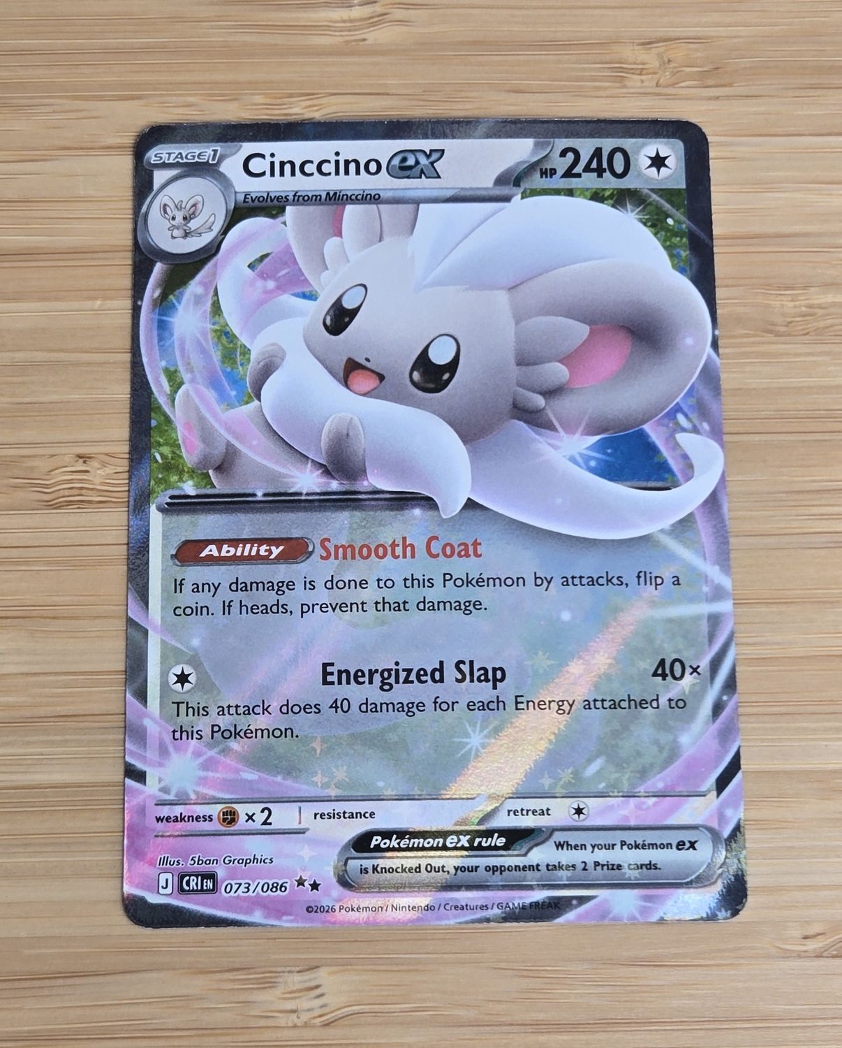 Cinccino ex -073/086 - Chaos Rising - NM
