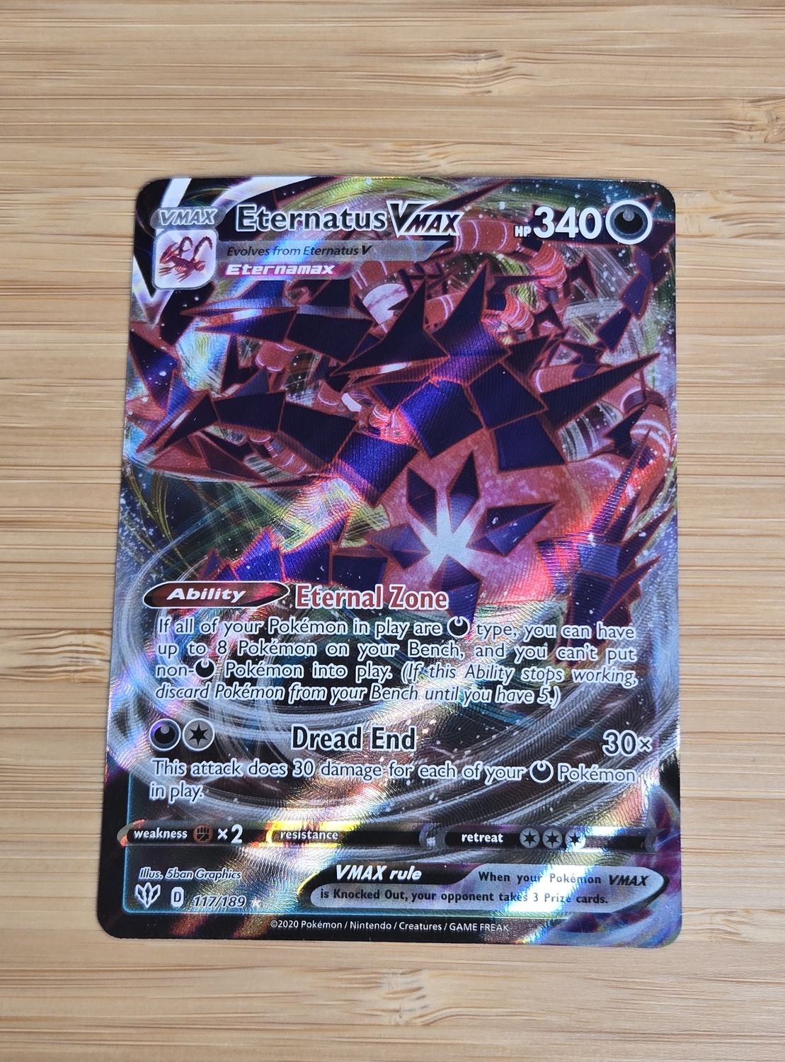Eternatus Vmax - 117/189 - Darkness Ablaze - NM