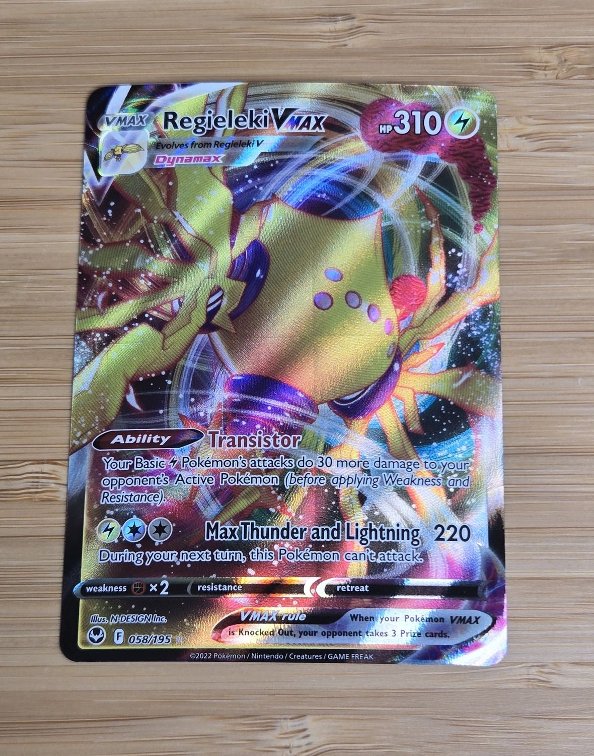 Regieleki Vmax - 058/195 - Silver Tempest - NM