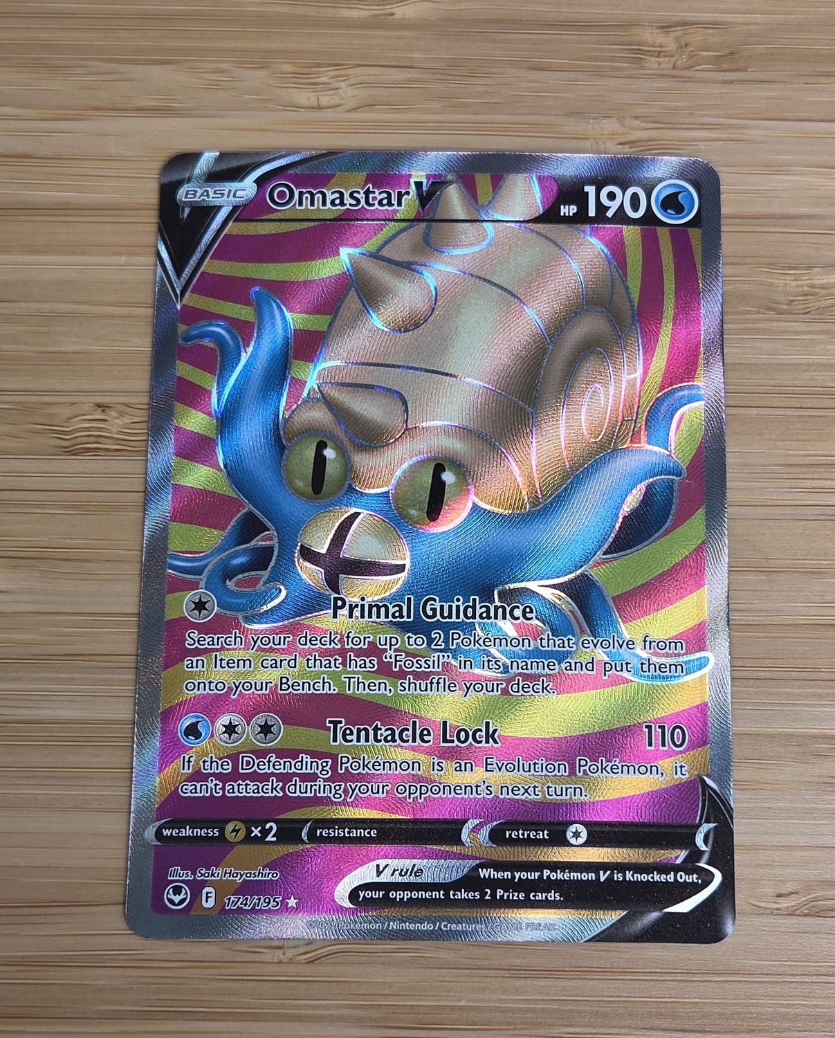 Omastar V (Full Art) - Silver Tempest - 174/195 - NM Omastar V (Full Art) - Silver Tempest - 174/195 - NM