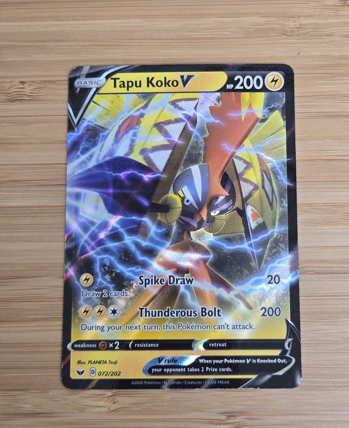 Tapu Koko V - Sword &amp; Shiel Base Set 72/202 - NM
