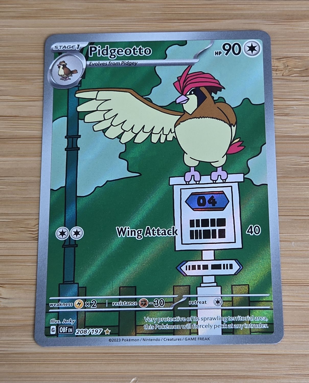 Pidgeotto - 208/197 - Obsidian Flames - NM