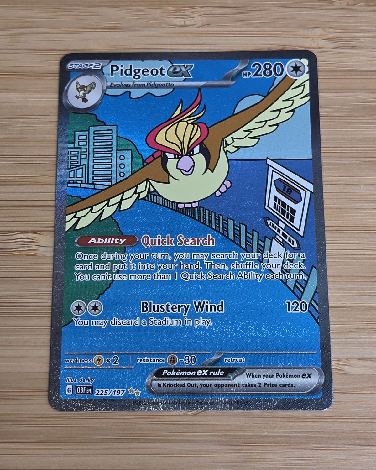 Pidgeot EX - 255/197 - Obsidian Flames - NM