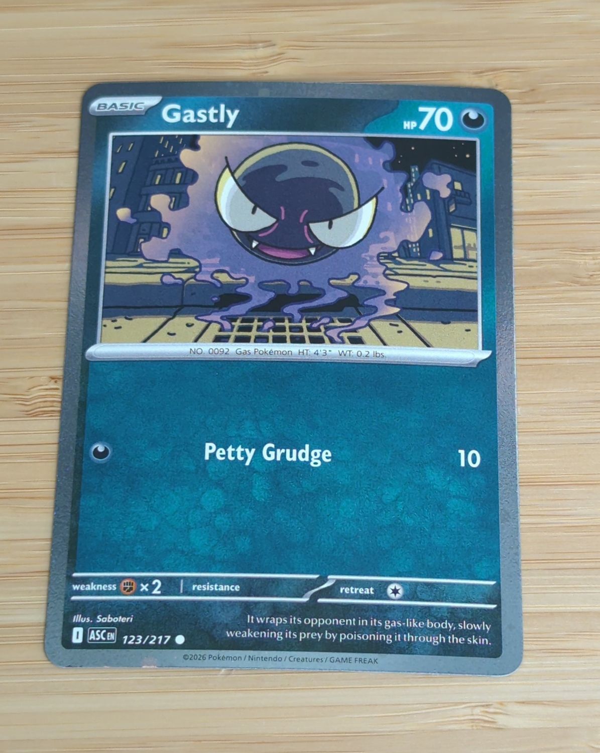 Gastly ( Cosmos Holo ) - 123/217 - Ascended Heroes - NM