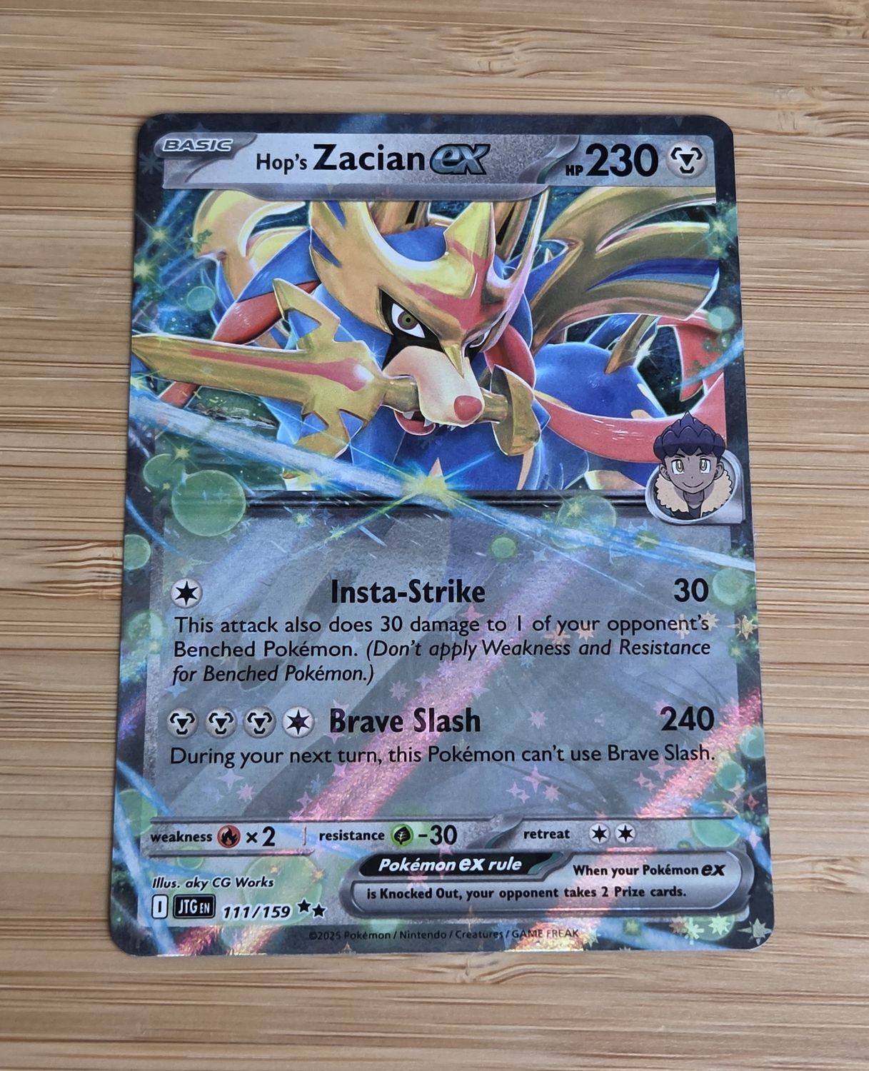 Hop's Zacian EX - 111/159 - Journey Together - NM