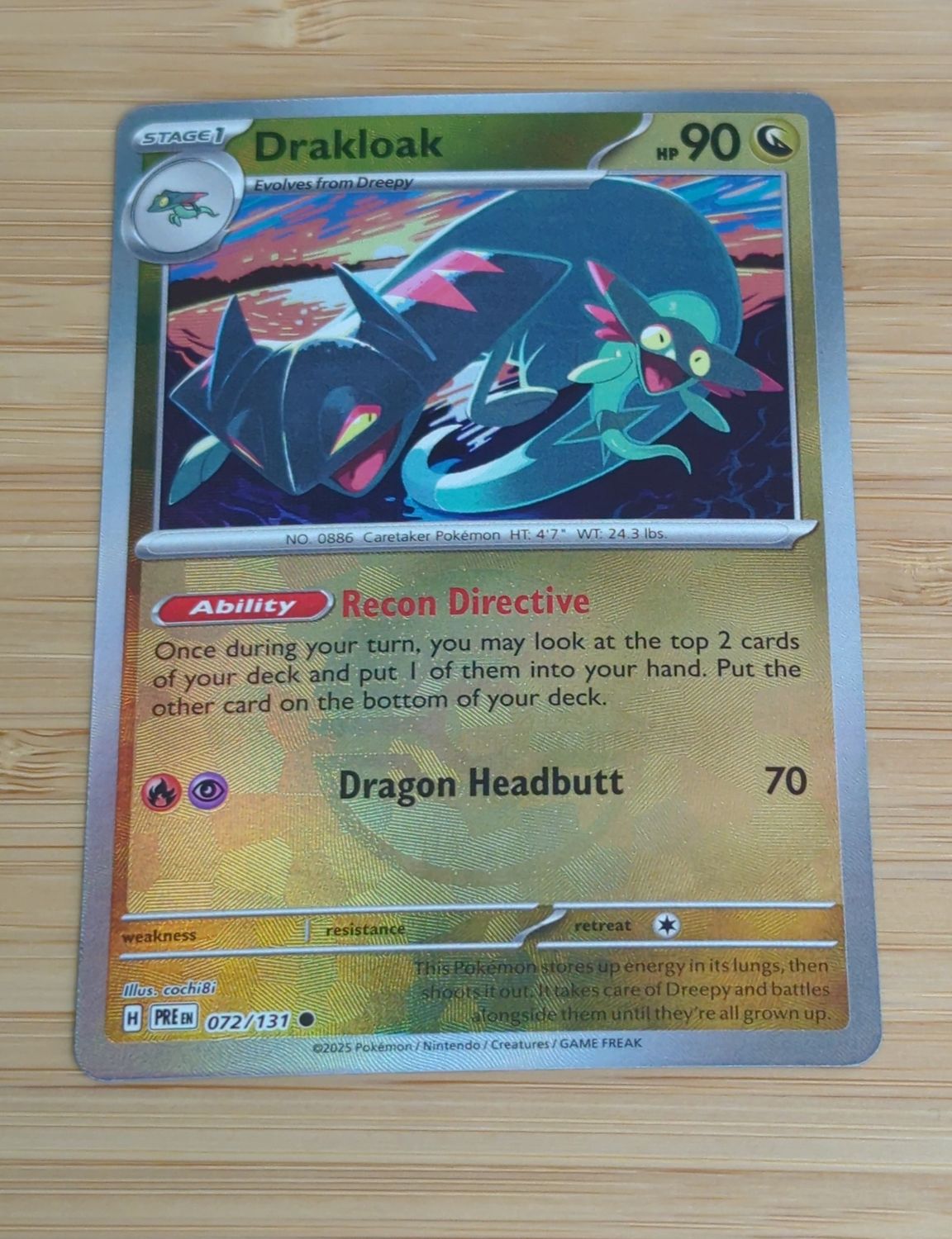 Drakloak ( Pokeball ) - 072/131 - Prismatic Evolution - NM