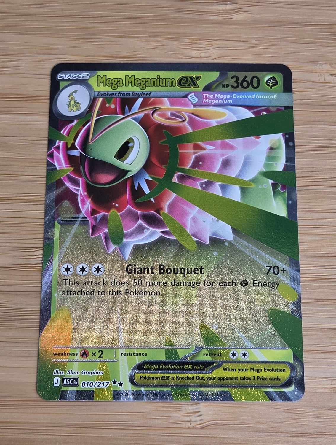Mega Meganium ex - 010/217 - Ascende Heroes - NM Mega Meganium ex - 010/217 - Ascende Heroes - NM