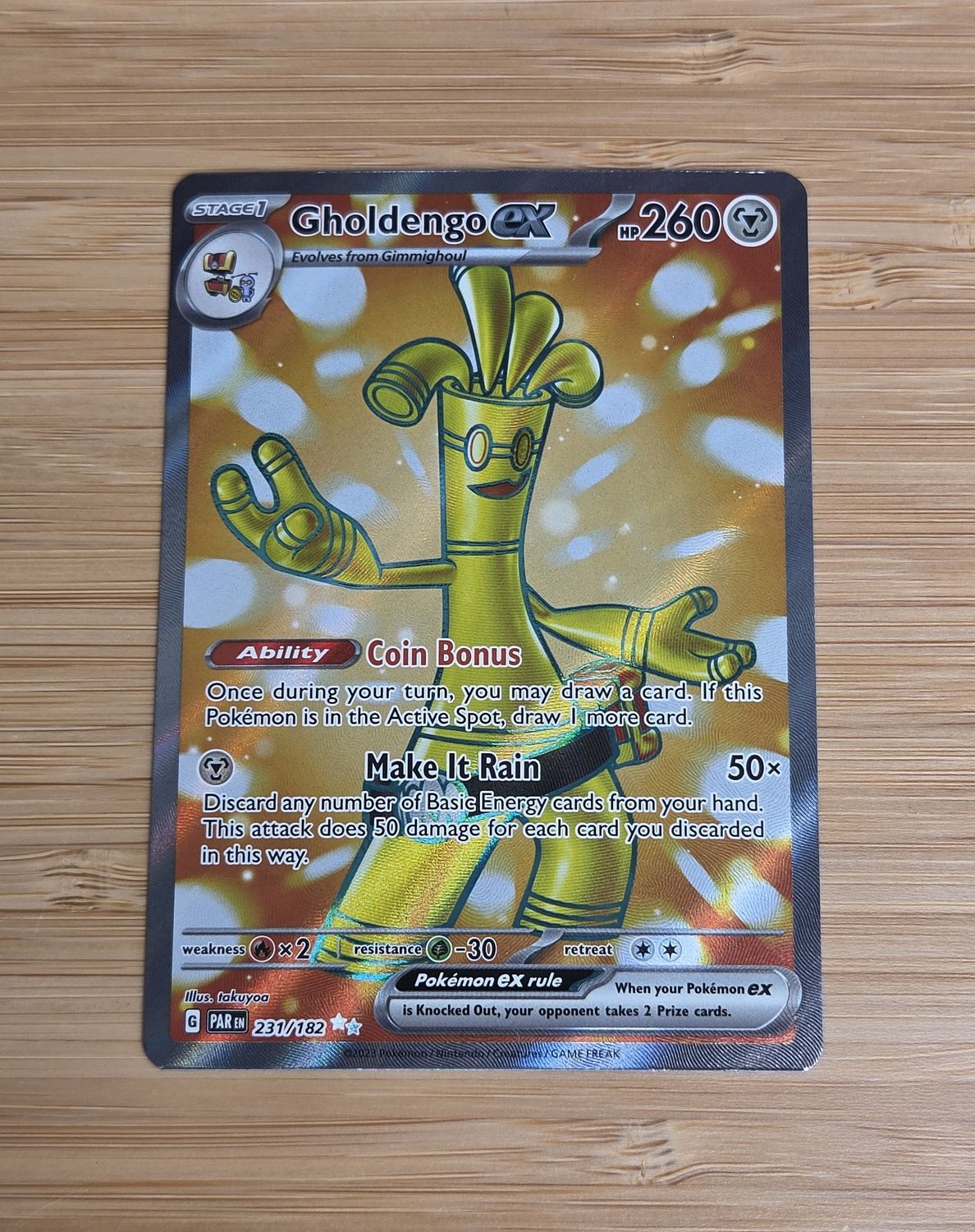 Gholdengo ex - 231/182 - Paradox Rift - NM