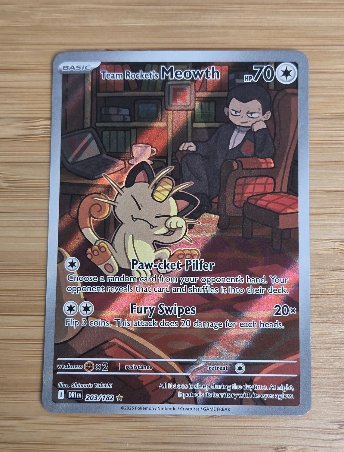 Team Rocket's Meowth - 203/182 - Destined Rivals - NM Team Rocket's Meowth - 203/182 - Destined Rivals - NM