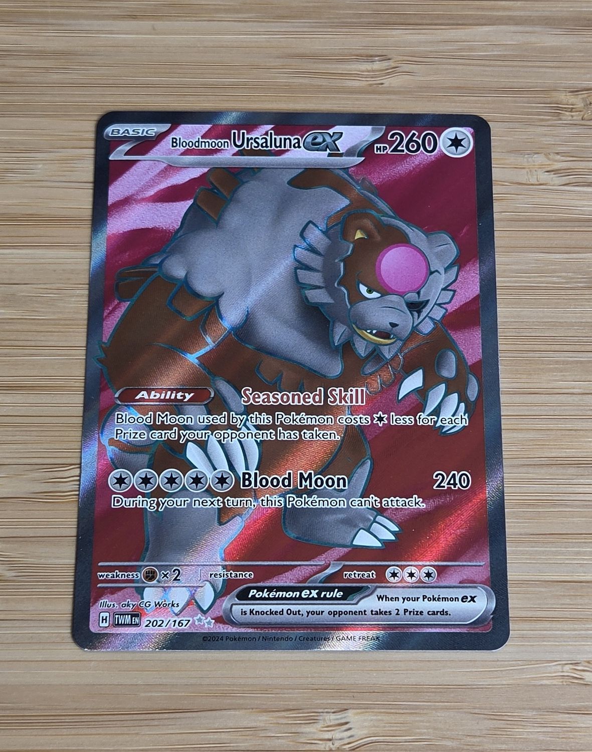 Bloodmoon Ursaluna ex - 202/167 - Twilight Masquerade - NM